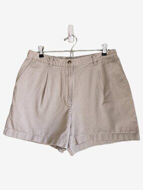 Ralph Lauren Chino Jean Shorts High-Rise Beige Khaki Tan Women's 8